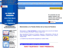Tablet Screenshot of esoterismoenmadridlacasadepandora.com